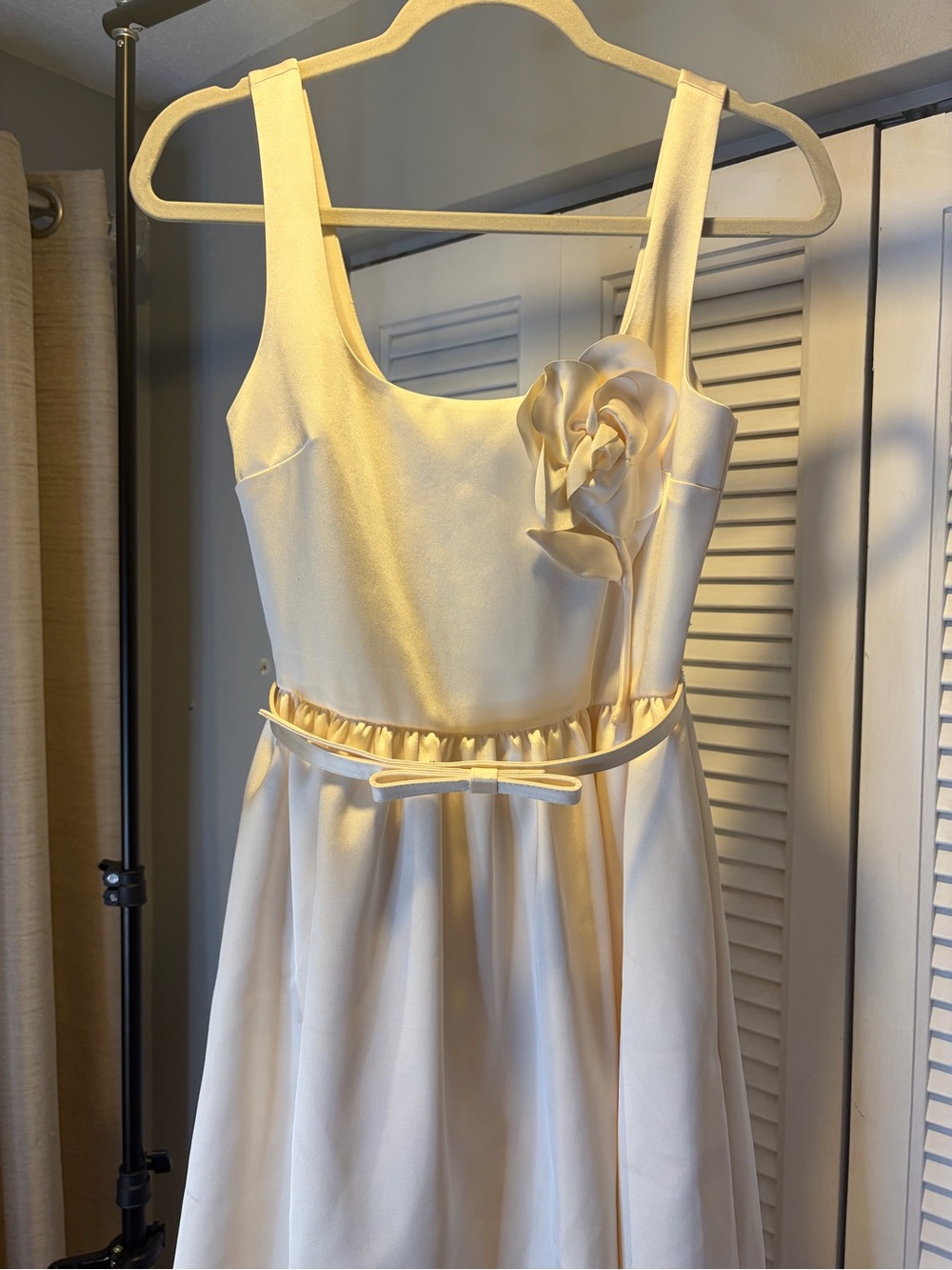 SELF-PORTRAIT
Appliquéd belted satin midi dress - Picture 6 of 16